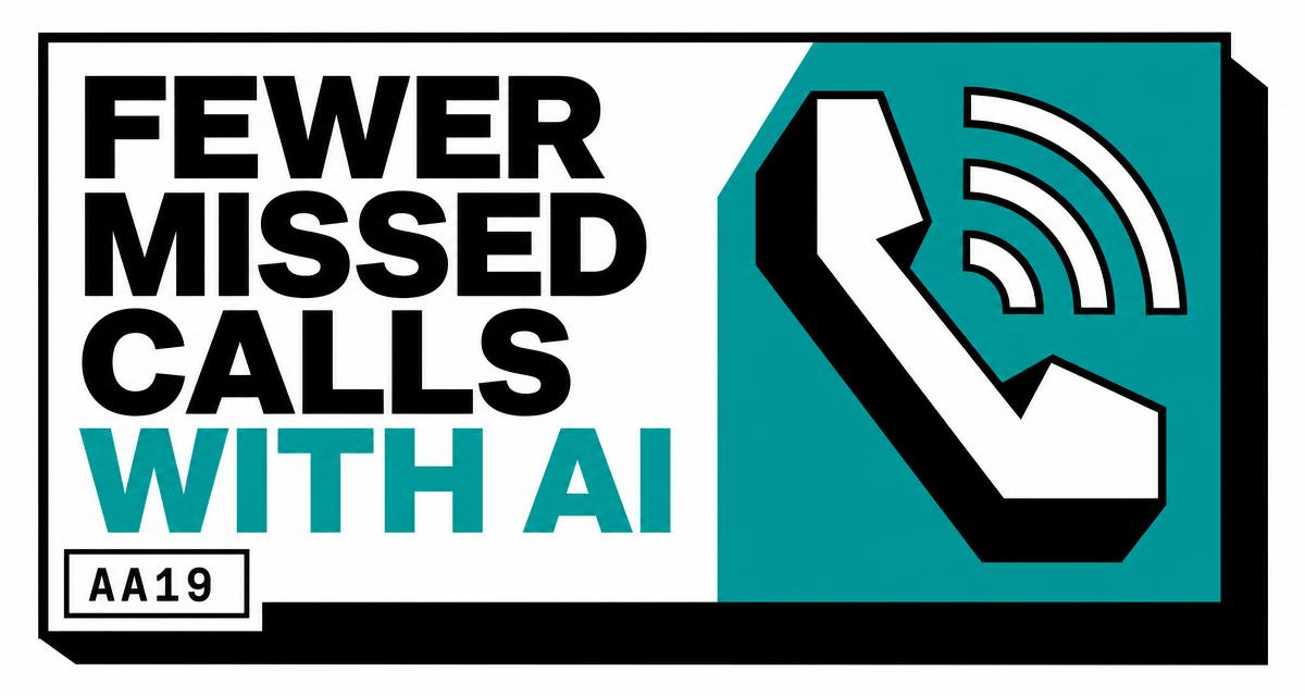 AA19 AI receptionist answering and qualifying an after-hours service call for a contractor